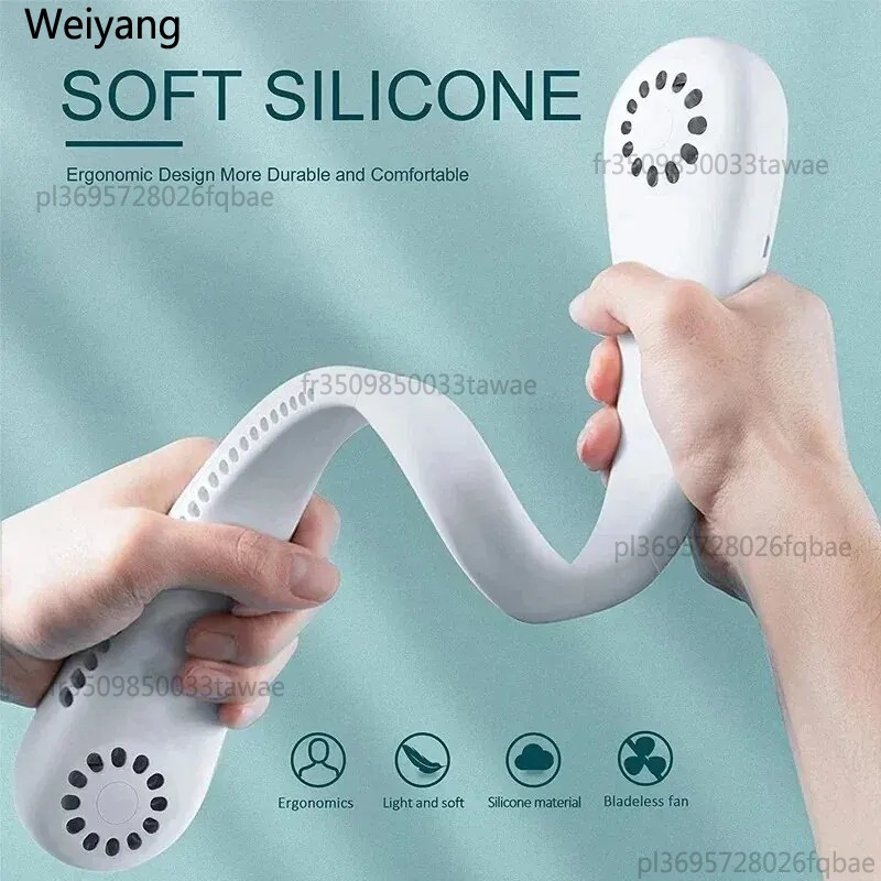 Nuevo Ventilador de Cuello Mini Sin Aspas 2026, Larga Duración, Portátil, Recargable, 3 Velocidades, Enfriador de Aire para Deportes de Verano y Actividades al Aire Libre