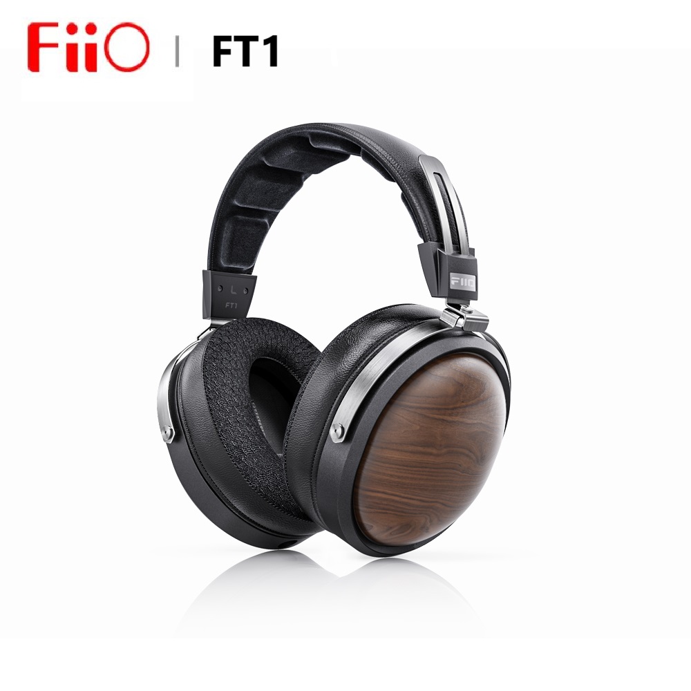 FiiO FT1 casque Hi-Fi filaire à diaphragme Composite en Fiber Nanowood sur l'oreille fermée à l'arrière, oreillettes américaines en bois noir pour Studio