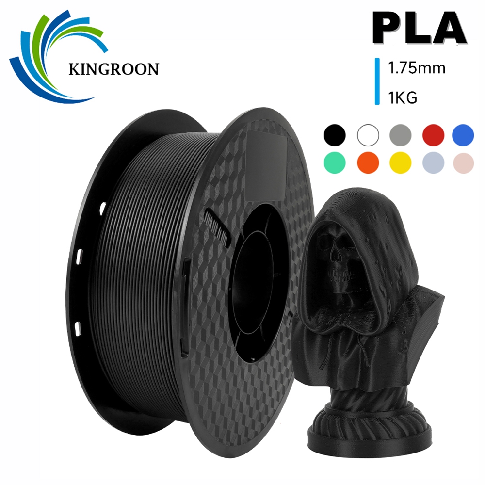KINWords-Filament PLA pour Imprimante 3D, Matériau d'Impression 3D, Dégradable, Écologique, Plastique, Standard, Haute Qualité, 1kg, 1.75mm, 1 Rouleau