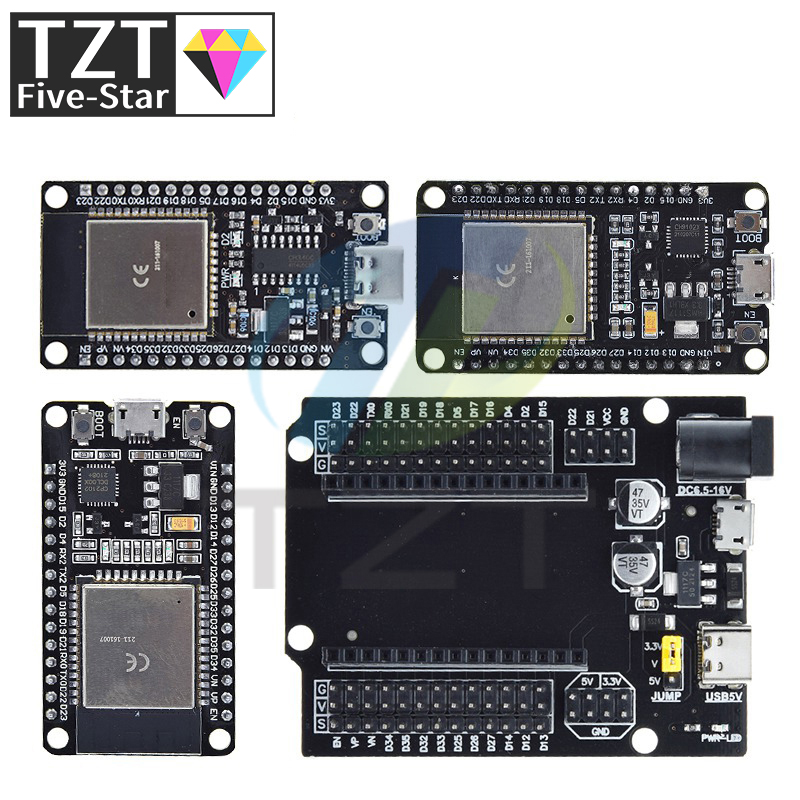 Плата разработки ESP32 с USB Type-C, CH340C, Wi-Fi+Bluetooth, сверхнизким энергопотреблением, двухъядерная, ESP32-DevKitC-32, плата расширения ESP-32