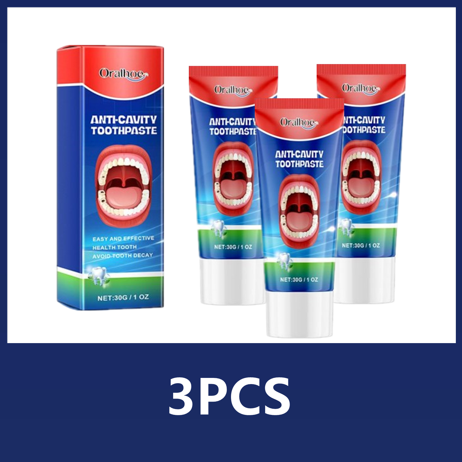 3PCS Anti Verval Tandpasta Tandheelkundige Cariës Reparatie Crème Verval Beschermen Tanden Verwijderen Plaque Kiespijn Verlichten Parodontitis