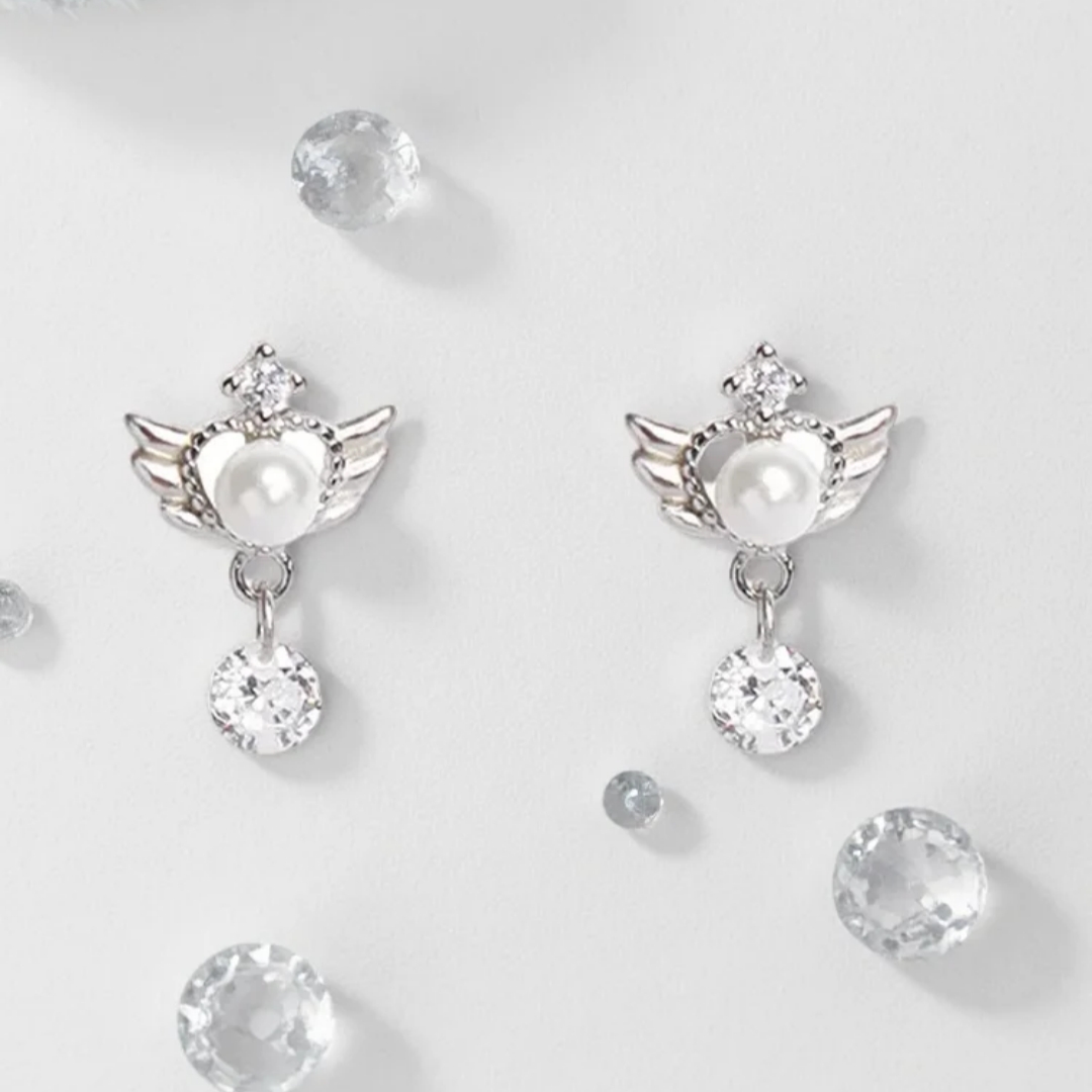 Voq minimalist ische Engels flügel Quaste Ohr stecker für Frauen süße romantische koreanische Schmuck Geschenk Ohrring