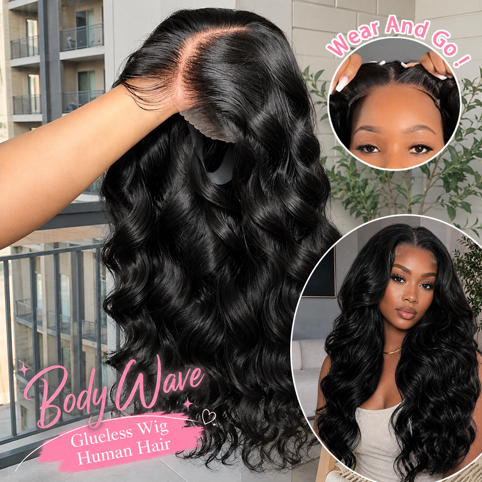 Peruka Smilegirl 30 40 cali, bezklejowa, z włosów naturalnych, typu body wave, z siatką HD 5x5, wstępnie wyskubana i przycięta.