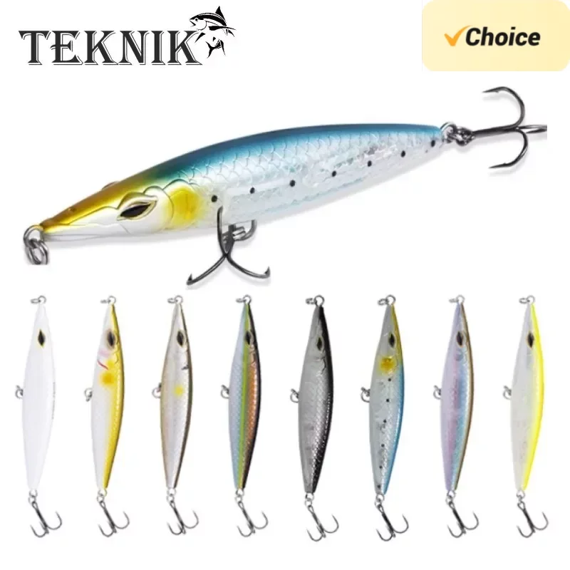 Teknik Fishing Lure 2024, плавающая приманка-карандаш, 90/110/130 мм, Stickbaitembali Wobbler Topwater asturie, приманки для Seabass bonitos