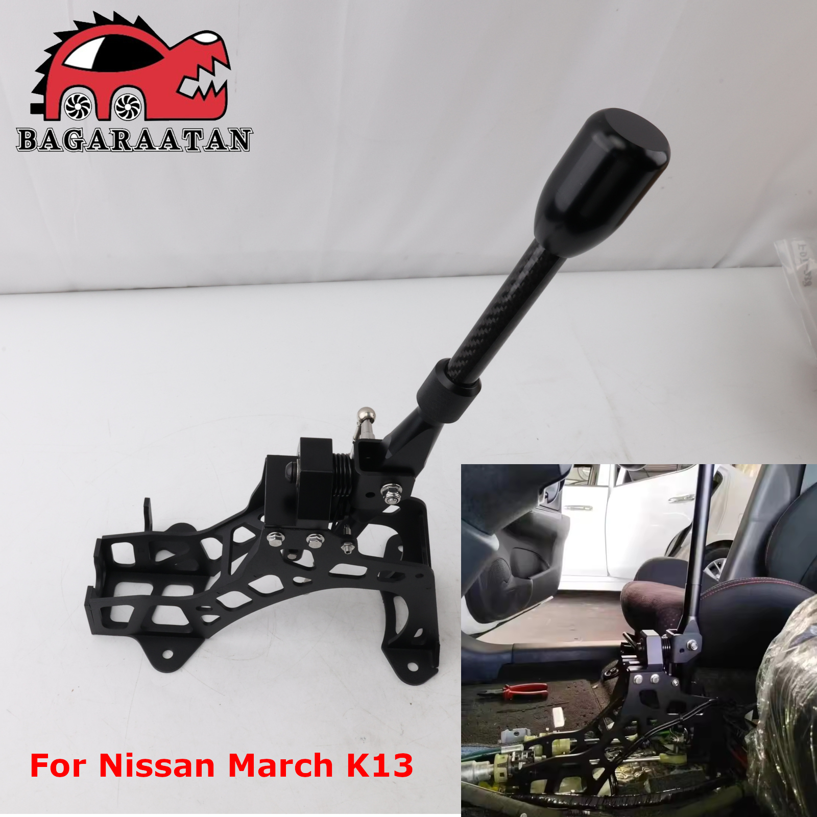 Leva del cambio corta con passo filettatura M10x1.5 per cambio manuale LHD, per Nissan March K13