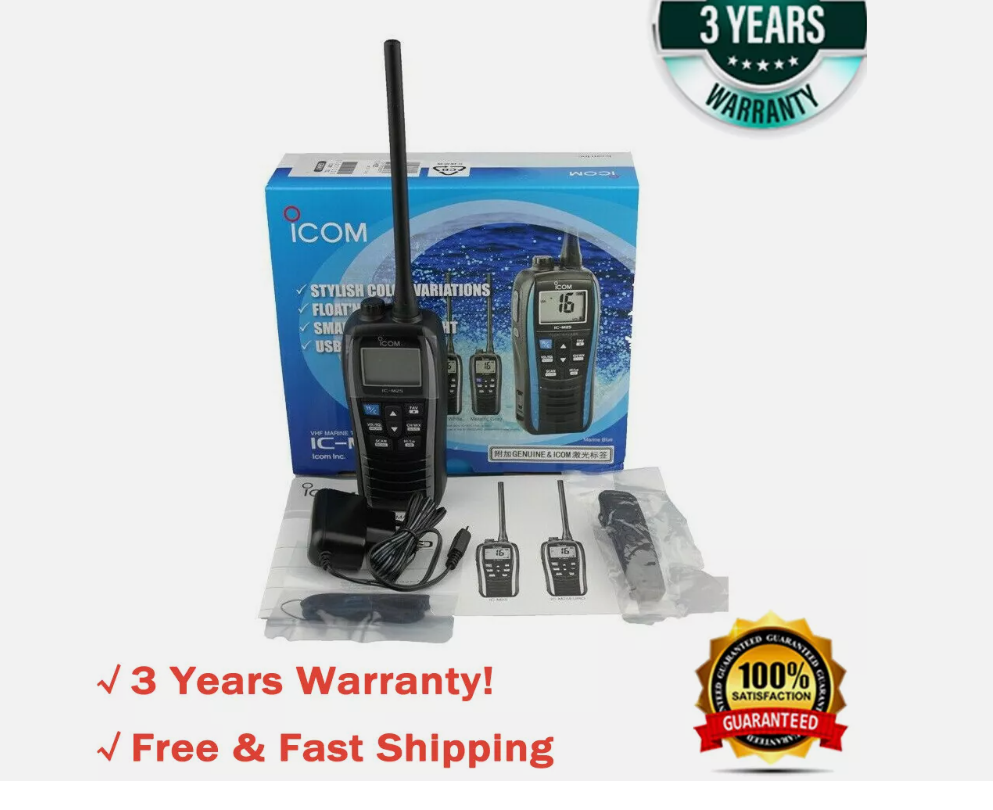 Transceptor marino VHF Walkie Talkie 5KM 5W Radio bidireccional impermeable