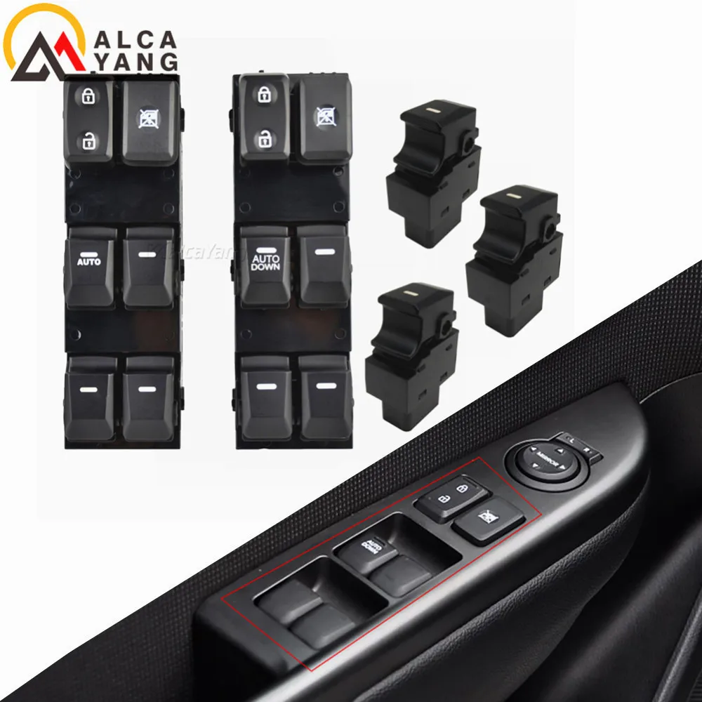 Juego de botones de interruptor de ventana principal de energía eléctrica para Kia Sportage 2011 2012 2013 2014 2015 93570-3W600WK 93570-3W450