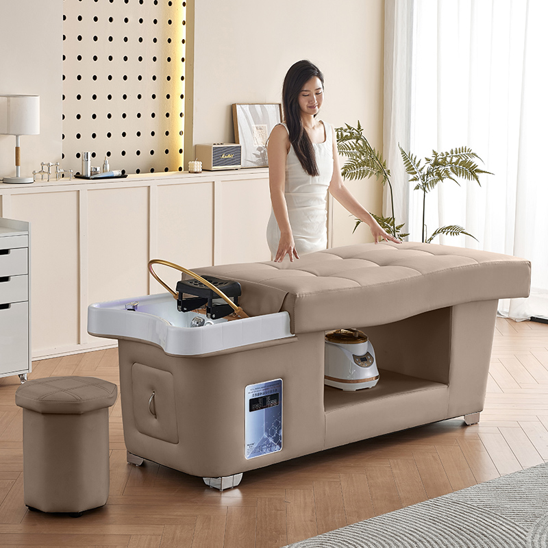 Equipo de lavado de champú, cama de Spa, masaje de cabello, silla, productos de sala de estar, salón, tazón profesional, tratamiento de fregadero de Cadeira