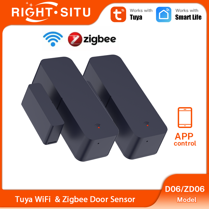 Tuya Zigbee 3,0 WiFi Sensor de puerta Sensor de ventana Sensor de contrato aplicación remota Control funciona con SmartLife Yandex Alexa