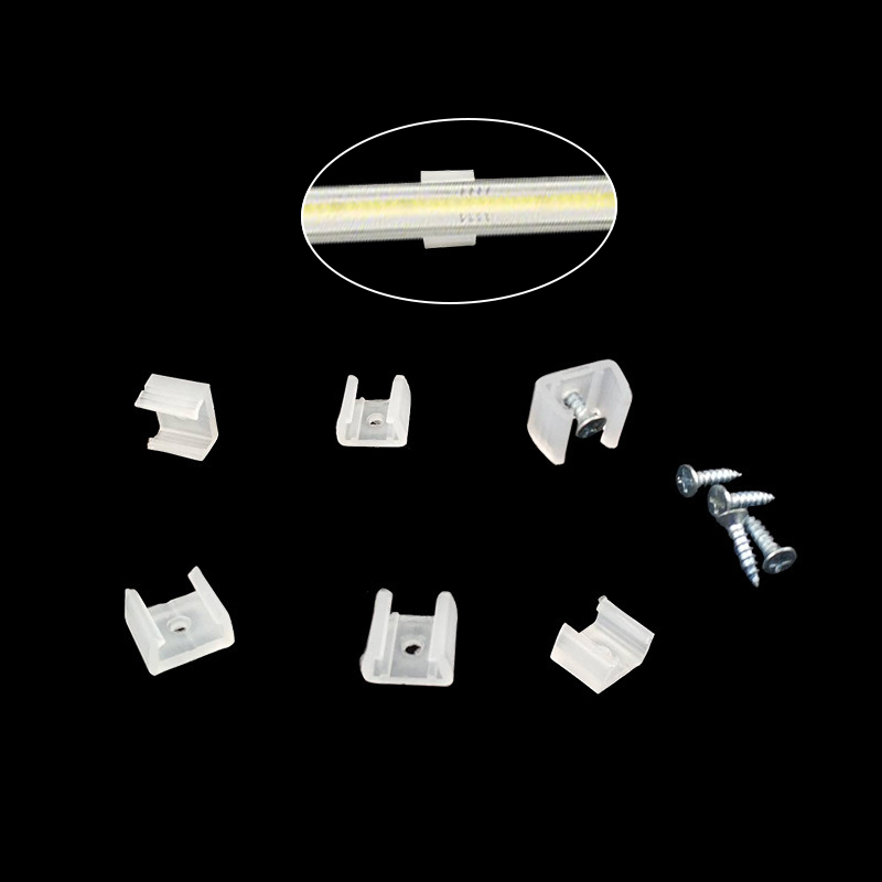Feste Schnalle mit Schrauben, für 10 mm breite wasserdichten COB-Lichtleisten oder 2835-Lichtleisten