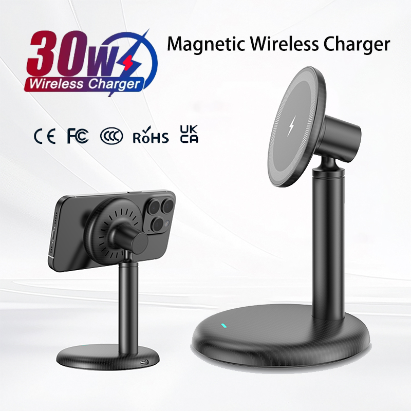 Cargadores Inalámbricos Magnéticos Qi2 de Alta Potencia para iPhone y Samsung, Soporte para Teléfono con Carga Rápida, Novedad 2025