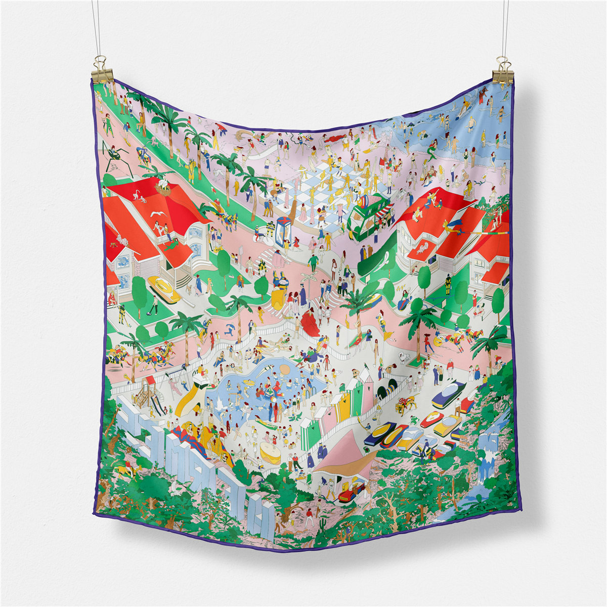 53Cm Romantische Zomervakantie Modemerk Sjaals 100% Twill Zijden Sjaals Vrouwen Ontwerp Halsdoek Hijab Vierkante Sjaal Sjaals