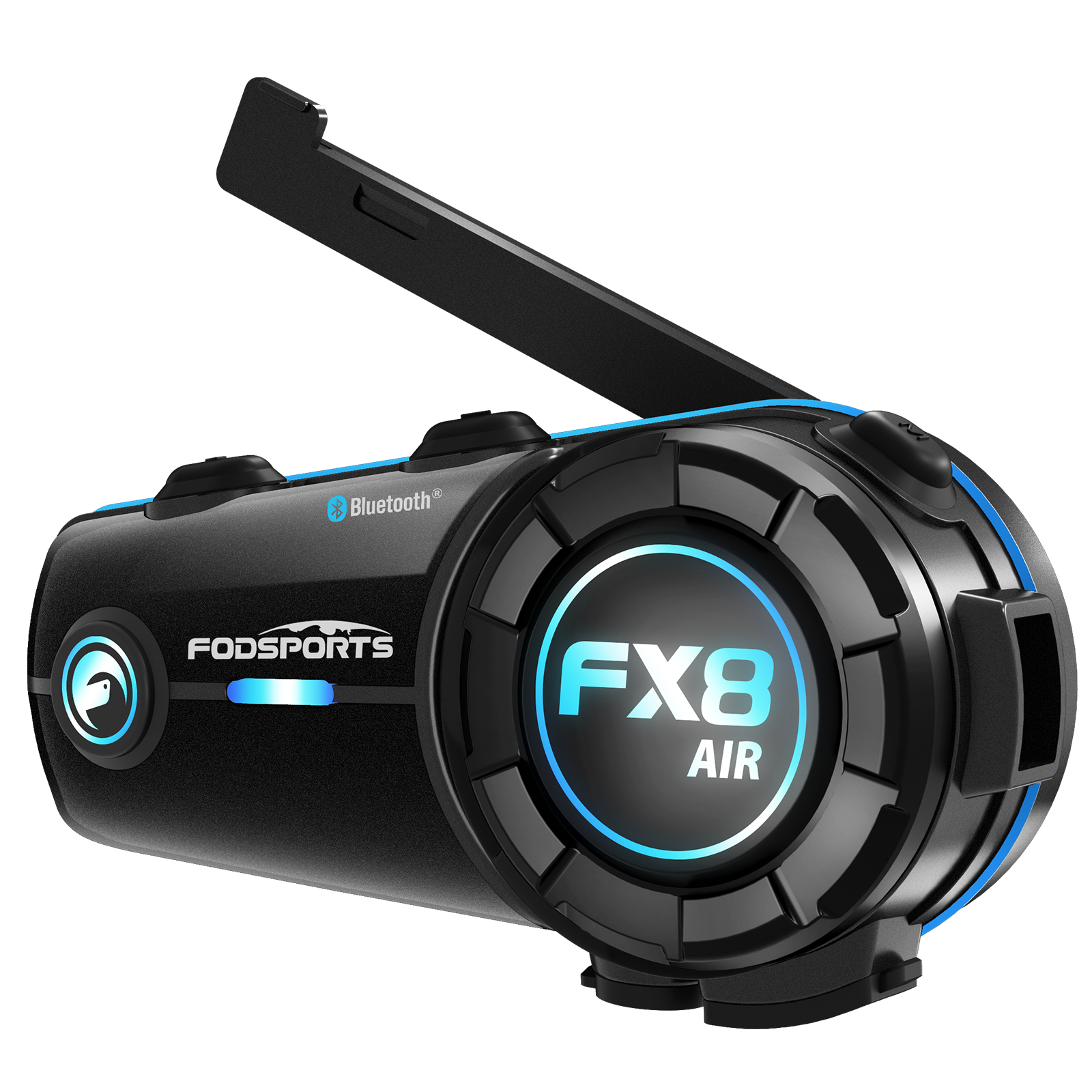 Fodsports FX8 AIR Motorcycle Intercom Bluetooth Helmet Headset 1000M BT Interphone, FM Radio