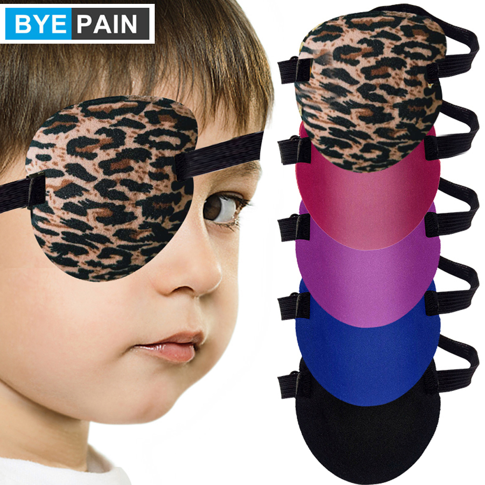 Parche de ojo único para adultos y niños, mascarilla elástica ajustable, varios parches de ojo con hebilla, 1 unidad