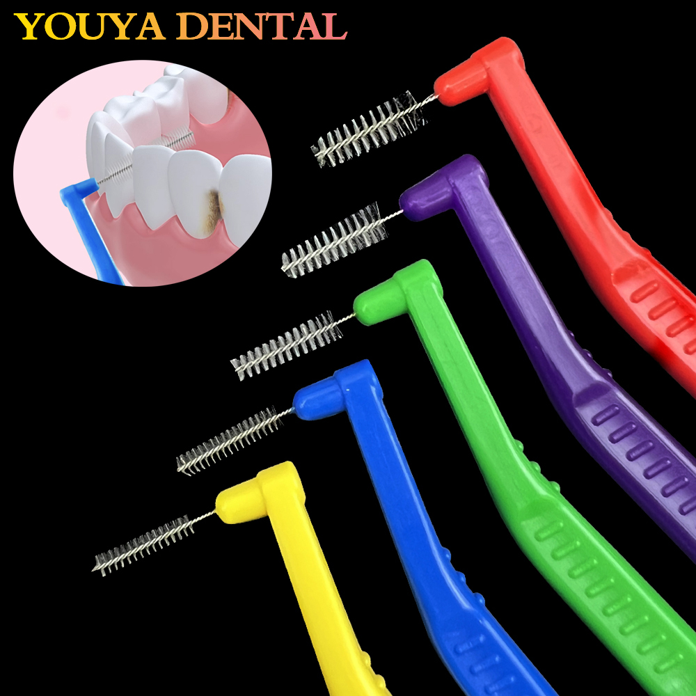 5pcs Interdental Brush For Dental Orthodontics Clean Between Teeth Cleaning Soft Mini Brush With Dust Cover Toothpick ToothBrush