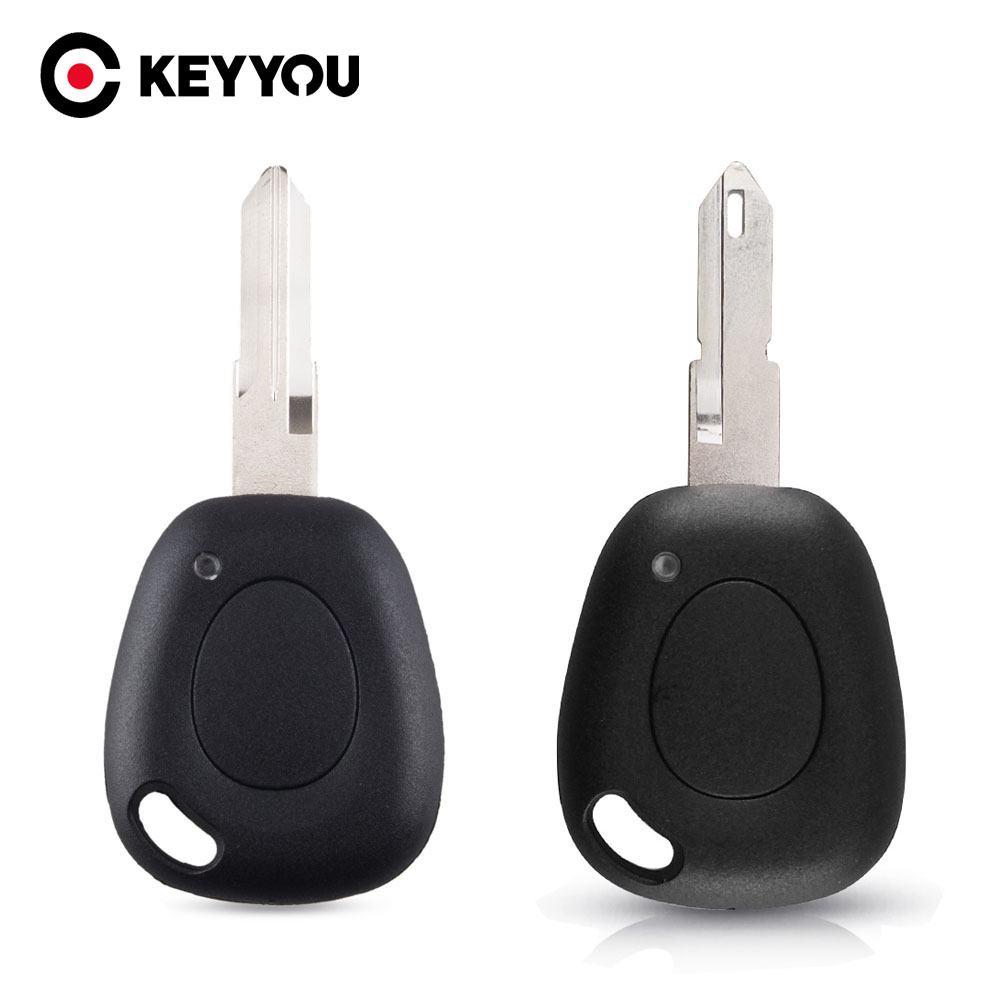 Корпус автомобильного ключа дистанционного управления чехол KEYYOU с 1 кнопкой для Renault Scenic Clio Megane Laguna Espace поддерживает автомобильный брелок, чехол с неразрезанным лезвием