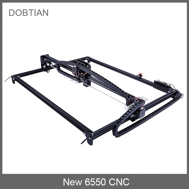 CNC 6550 New black 2-Axis Engraving Machine Work Area 65*50cm 20w Laser Engraver With Emergency Stop For Cut Wood MDF