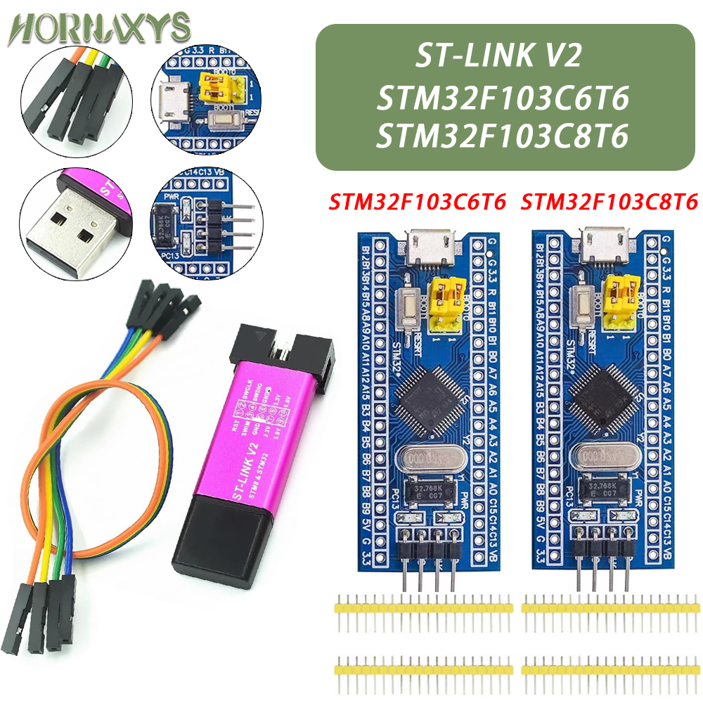 ST-LINK V2 STM32F103C6T6 STM32F103C8T6 Модуль платы разработки минимальной микросистемы ARM STM32 для Arduino