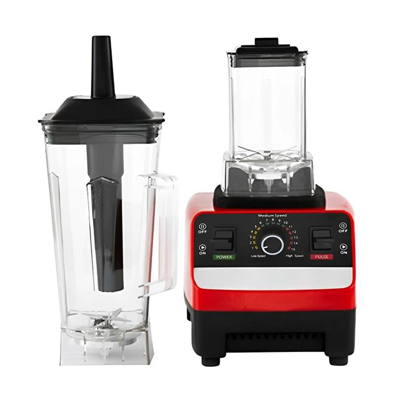 2-in-1 2000W Mixer & Küchenmaschine, 2L Smoothie-Maker mit Edelstahlklingen für Eis und Saft, Küchenmixer