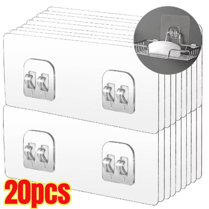 Gancho adhesivo fuerte, pegatina de estante impermeable para baño, cocina, estante de pared, estante de cocina, gancho de tornillo de pared adhesivo, estante de almacenamiento