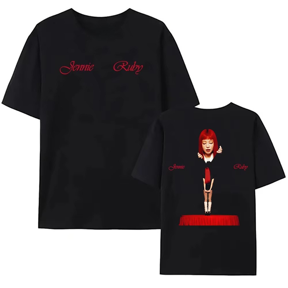 Kaos Merchandise Album Studio Pertama Jennie Ruby - Kim Mantra Oleh Jennie Atasan streetwear unisex cocok untuk segala musim