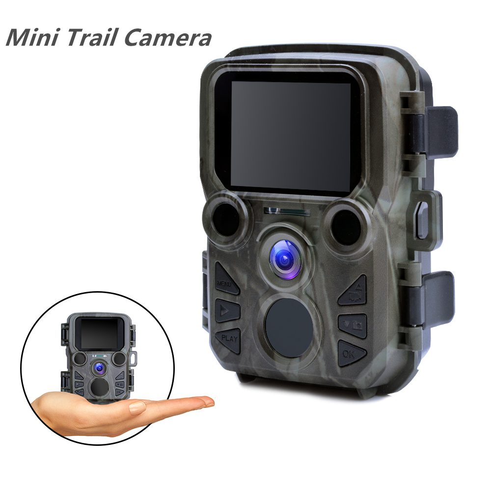 Mini caméra de jeu de piste, Vision nocturne 1080P 12mp, étanche, chasse, pièges photos sauvages en plein air, avec led IR, portée jusqu'à 65 pieds