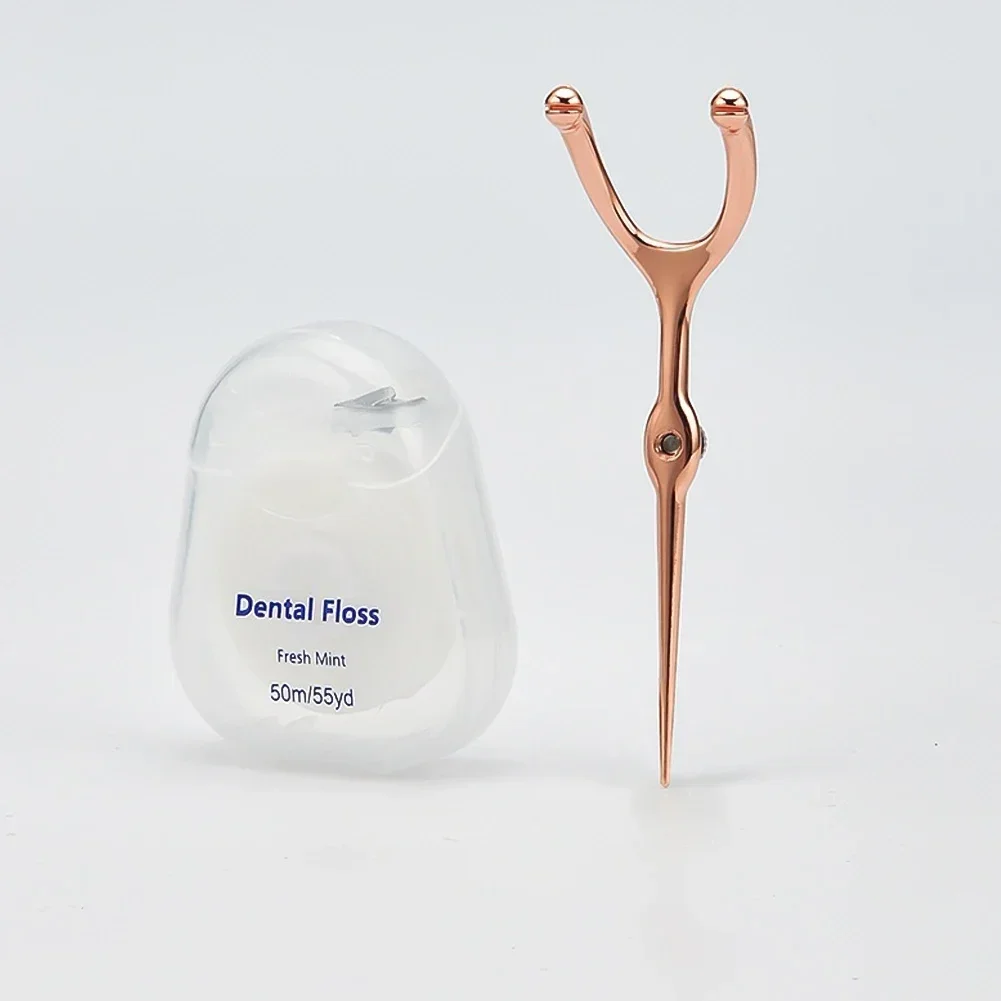 Stainless Steel Toothpick Dental Floss Portable Dental Floss 304 Oral Care Cleaning Gaps Tartar Y Shape Flossing Toothpick