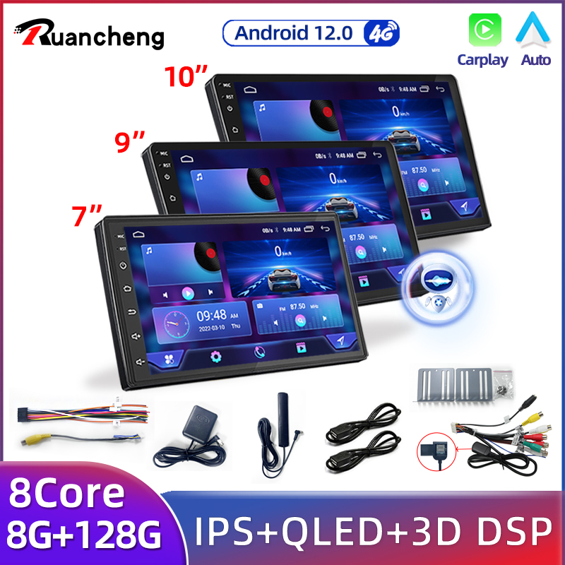 Ruancheng 2Din voiture Android Radio lecteur multimédia 7/9/10 "pouces Navigation GPS pour Toyota Volkswagen Hyundai Nissan Kia Renault