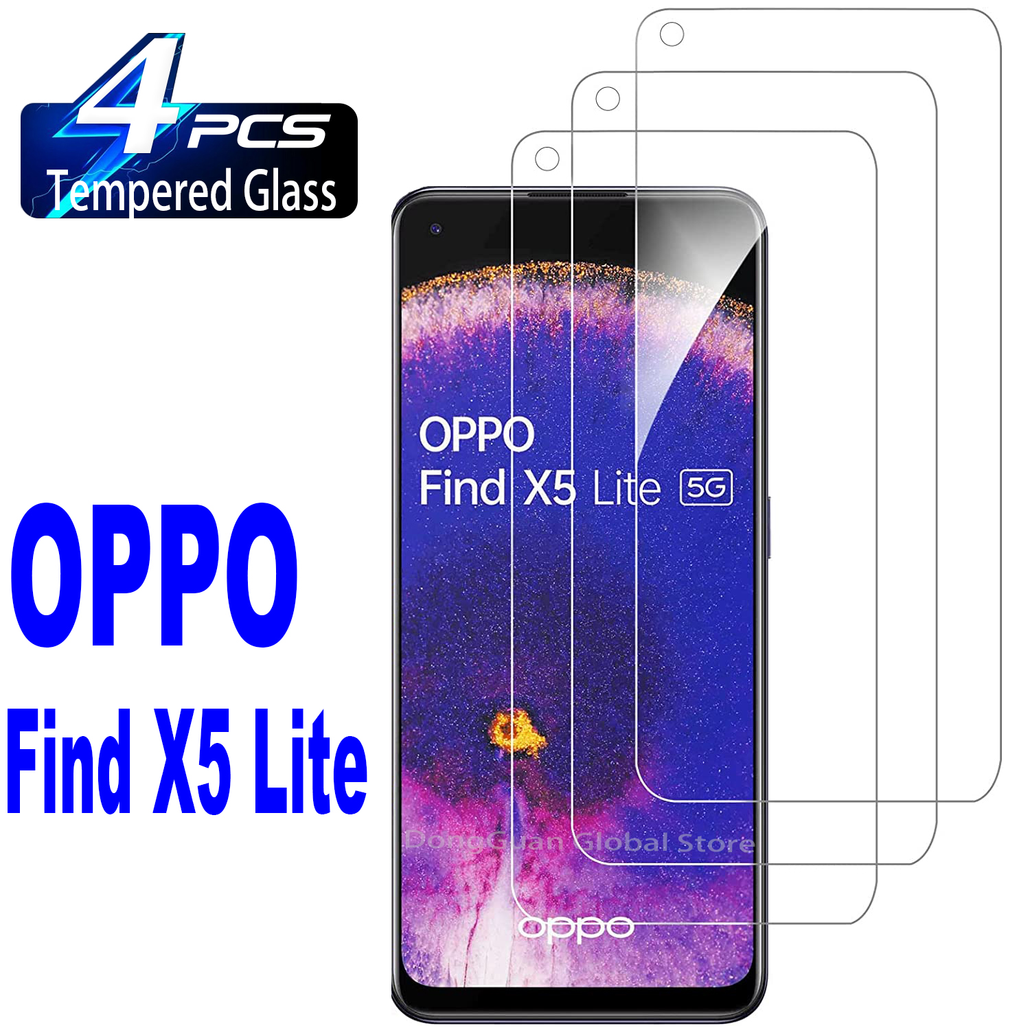 1/2/3/4 stuks gehard glas voor OPPO Find X5 Lite schermbeschermer glasfilm