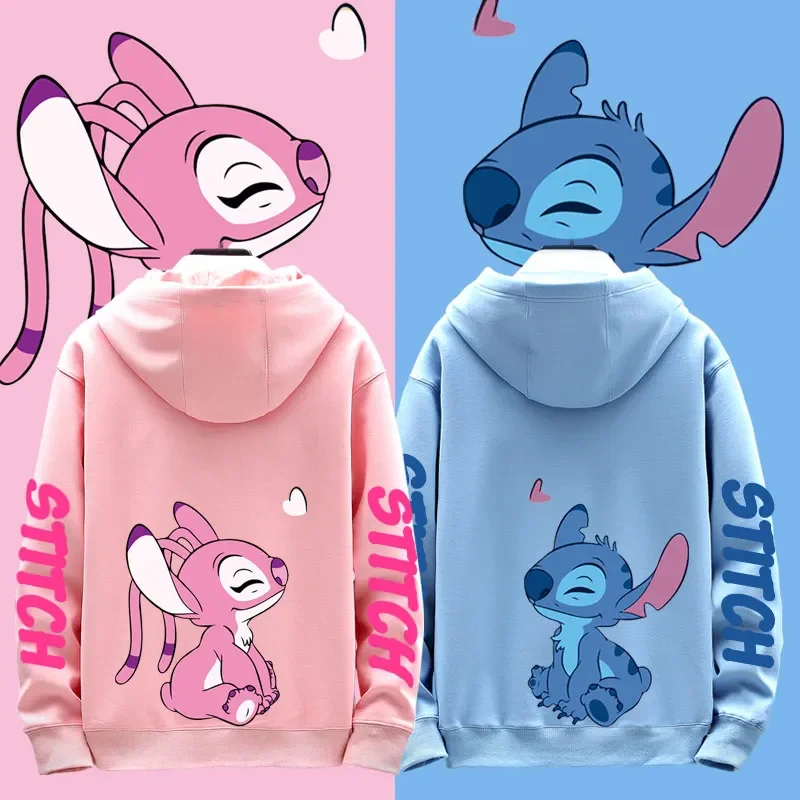 Ropa para parejas con patrón de punto de Disney, sudaderas informales para hombres y mujeres, chaquetas y ropa con capucha holgadas y cálidas para otoño e invierno
