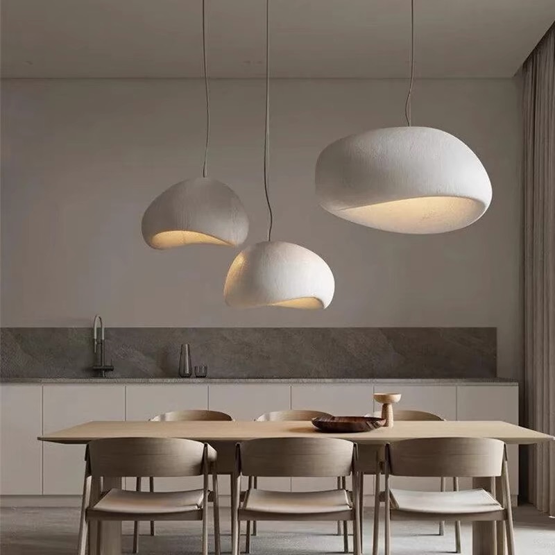 Lámparas de araña de techo LED modernas para sala de estar, dormitorio, comedor, luces colgantes, lámpara colgante nórdica Wabi Sabi para decoración del hogar