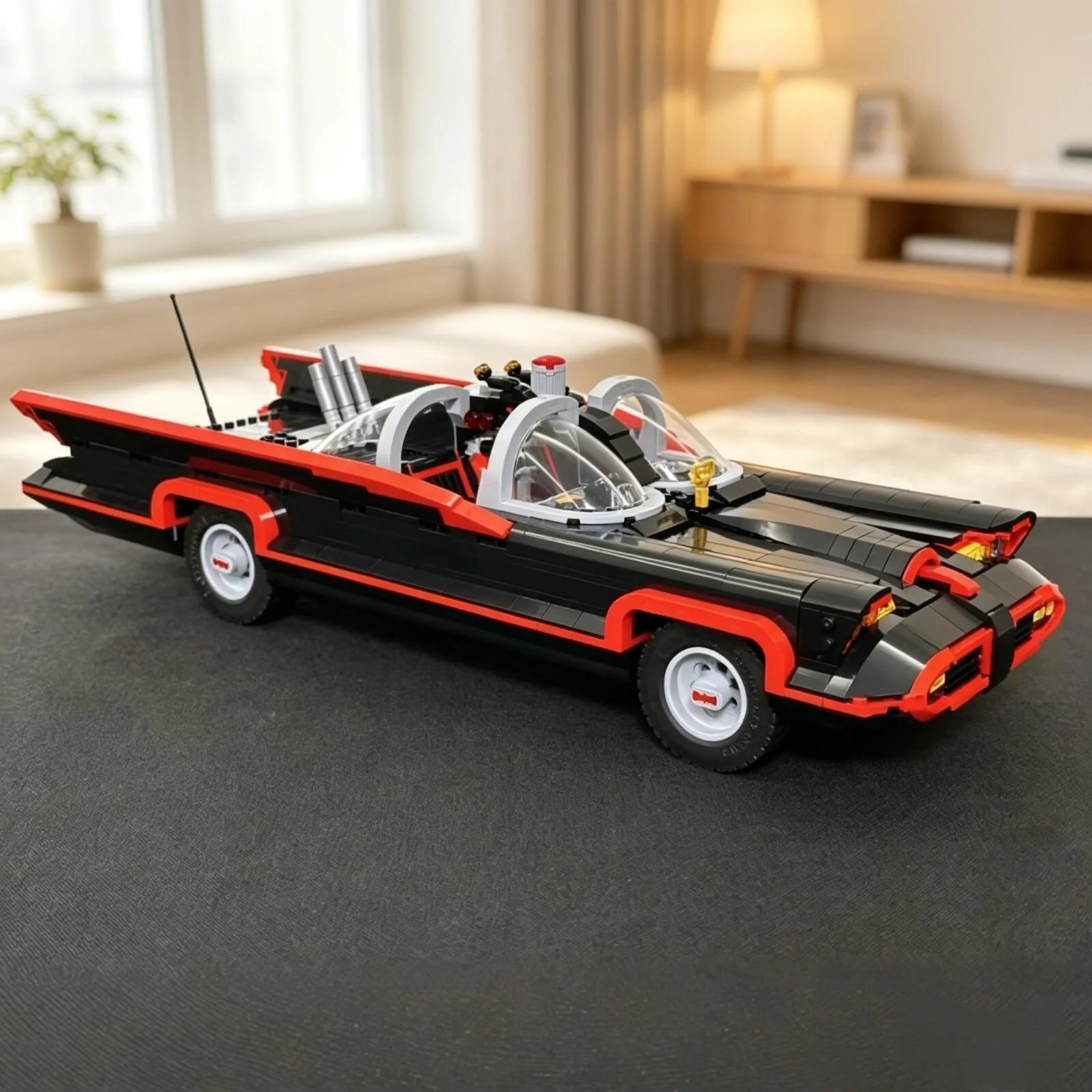 2026 Nieuwe 1822pcs Klassieke TV Heroes Serie Super Bat Batmobile Supercar Model Bouwsteen Speelgoed Ornament Verjaardagscadeaus