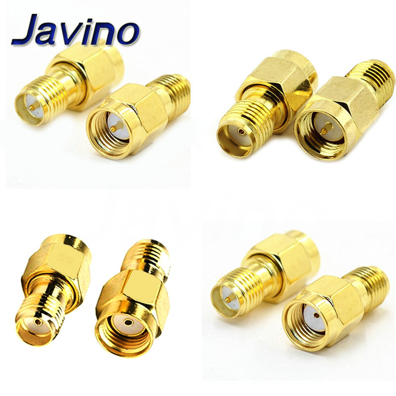 1/5/10Pcs Connector SMA Female to RP SMA Male Plug Connectors Adapter Gold Plated Straight Coaxial RF Adapters