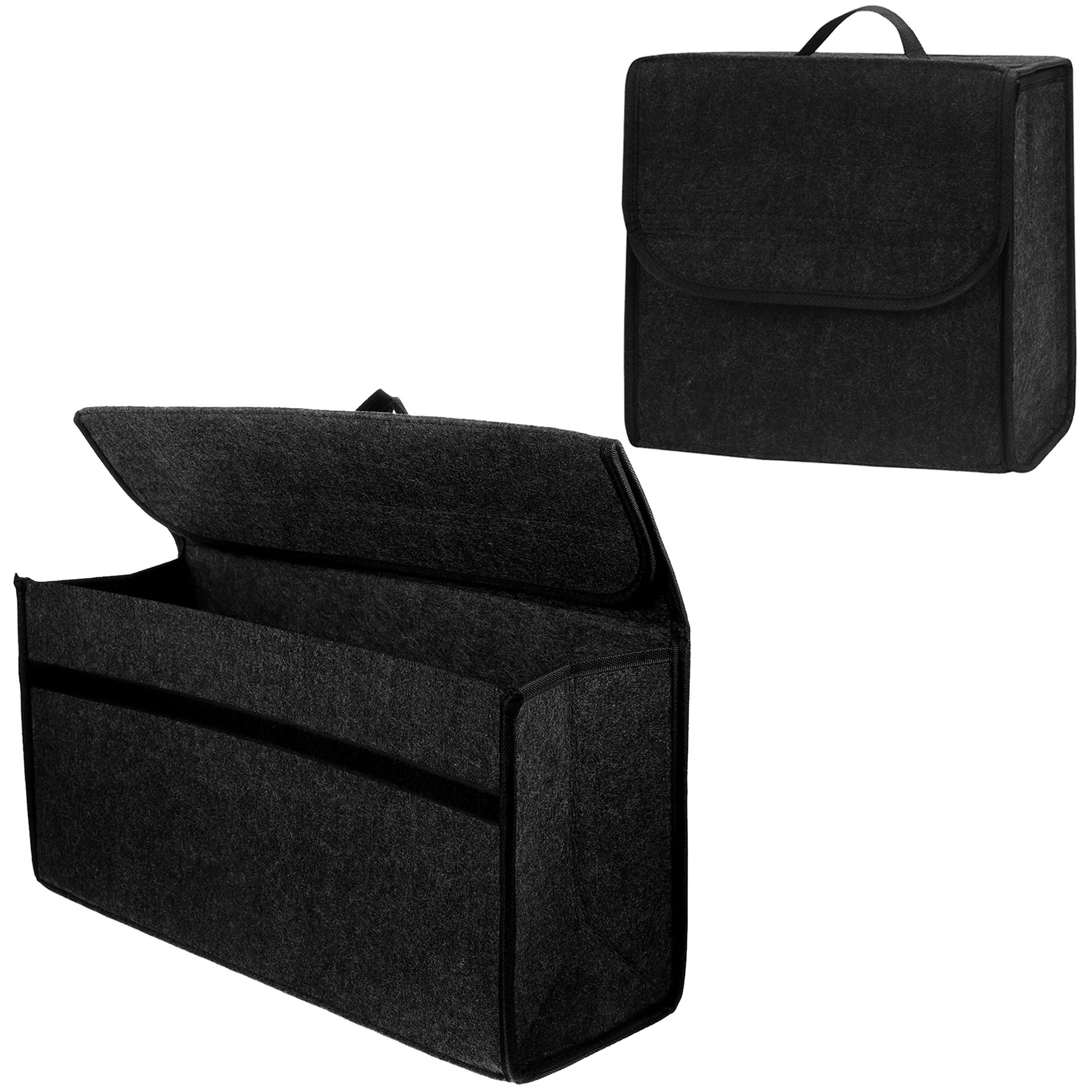 Organizador de Maletero de Fieltro Plegable, Caja de Almacenamiento para Coche, Accesorio Multiusos de Fieltro Mejorado para Herramientas, Compras y Mantenimiento, 2 Tamaños