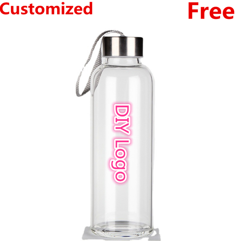 Botellas de agua deportivas DIY, portátiles, 550ML, personalizadas, de seguridad al aire libre, taza de jugo de plástico para beber, uso para hombres, regalo personalizado gratis