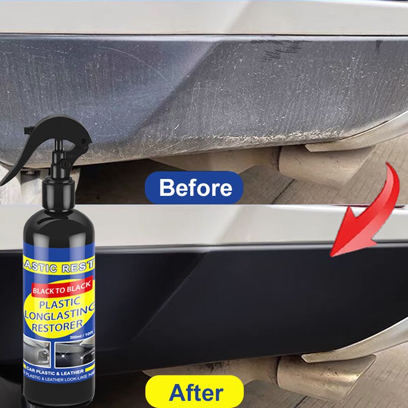 Restaurador de plástico para carro, produtos de limpeza de carro com brilho preto, polimento e reparação de revestimento, renovador para carros, detalhamento de automóveis