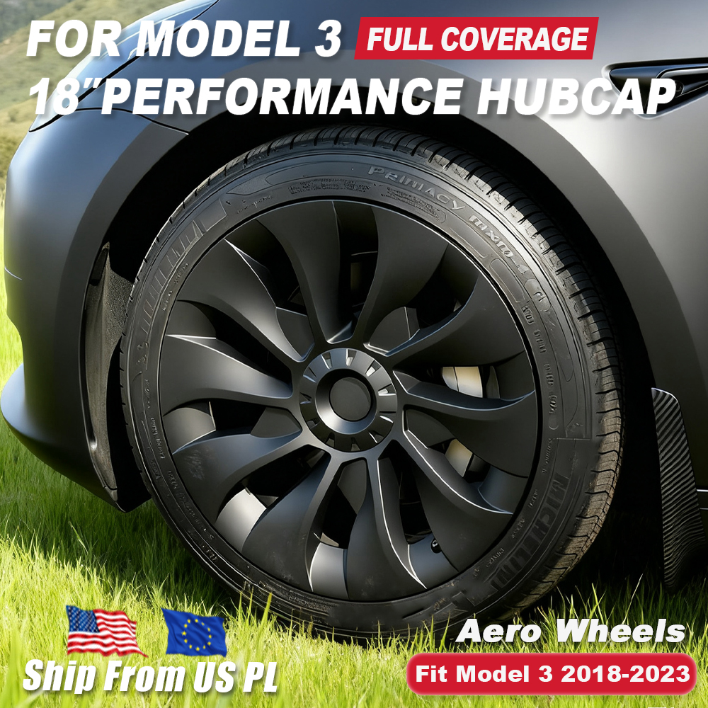 4 pçs hub desempenho do carro substituição tampa da roda hubcap aro completo capa acessórios para tesla modelo 3 18 Polegada capa de roda 2020-2023