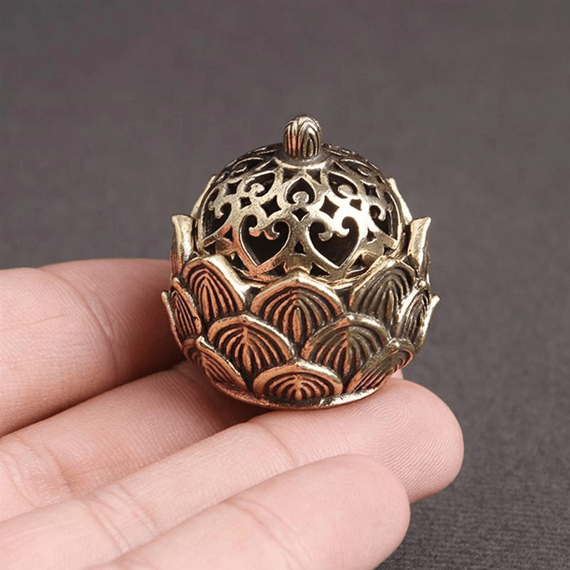 1 Stück Lotus-Räucherstäbchenhalter, kleiner Inscent-Kegelbrenner, Mini-Lotusblume im asiatischen Stil, Zen-Dekor, Geschenk