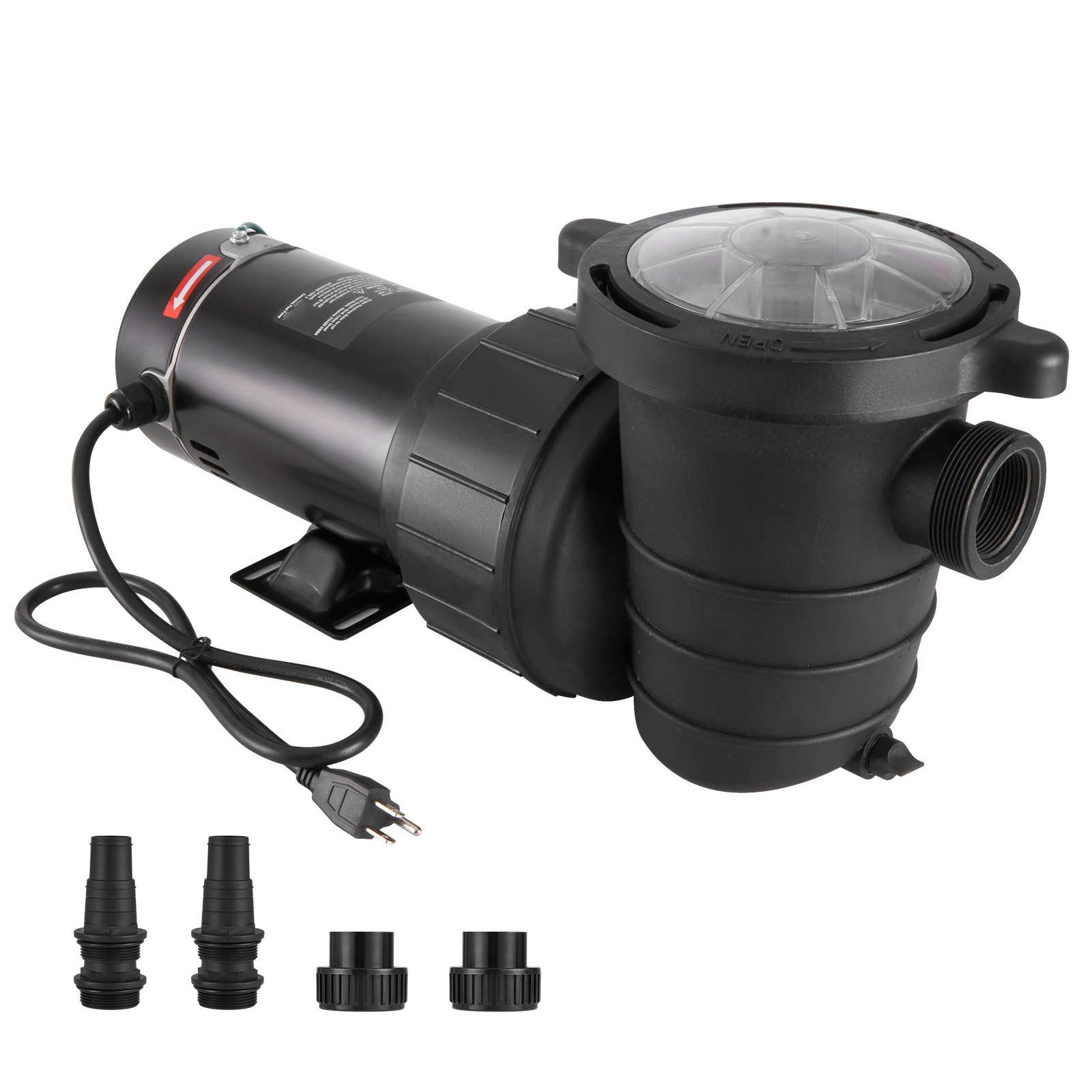 SucceBuy Above Ground Pool Pump 1HP/1.5HP/2HP Single Speed with Filter Basket for Above Ground Pools Hot Tubs Spas UL Certified