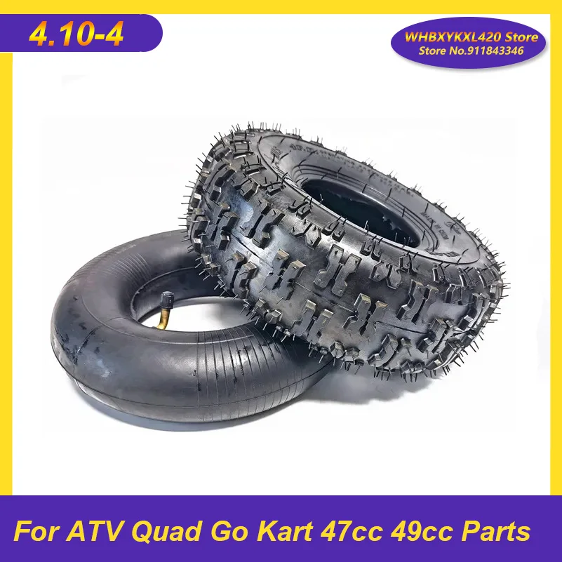 4.10-4 Pneumatic Outer Tyre 4.10/3.50-4 inner Tube for 49cc Mini Quad Dirt Bike Scooter ATV Buggy 4 Inch Tyre