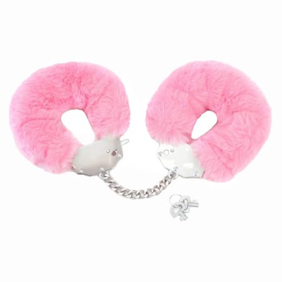 Verdickte Flauschige Plüsch-Handschellen mit Schlüsseln, Flauschiges Pullover-Sex-Handfessel-Set für Männer und Frauen, Verstellbare Fußfesseln, Bondage