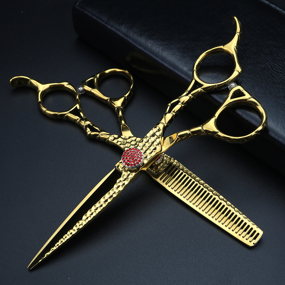 Gunting Rambut Palsu XUANFENG 6 Inci Jepang 440C Gunting Pemotong dan Penipis Baja Gunting Tukang Cukur