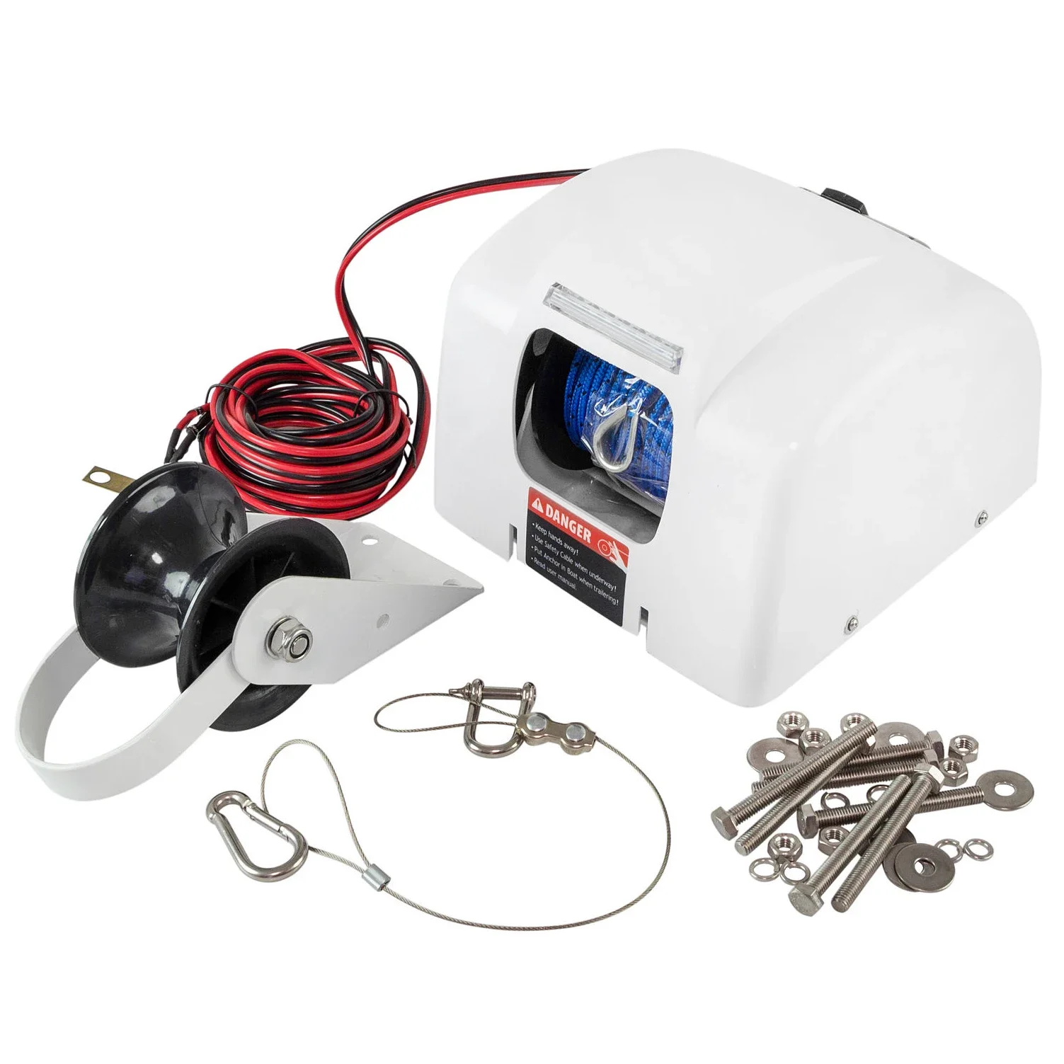 Bootankerlier Zoutwater Elektrische ankerlier Draadloze afstandsbediening Groot water 45LBS