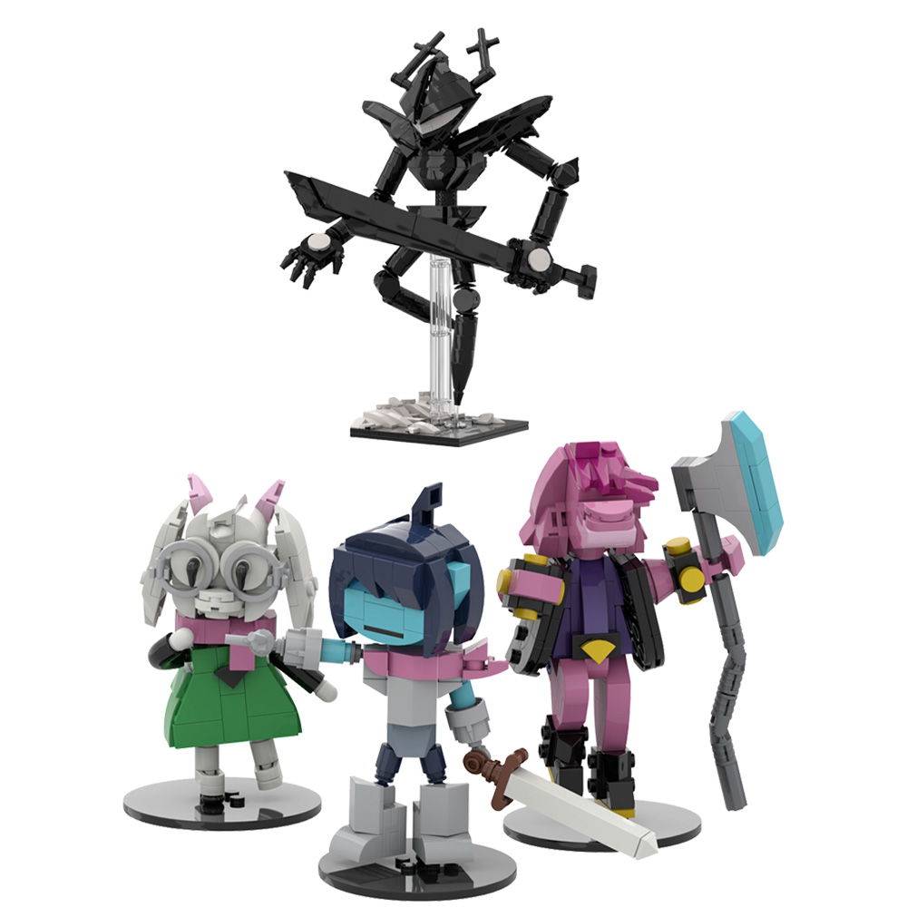 Juego MOC Deltarune The Roaring Knight, Bloques de Construcción, Modelo Deltarune, Figuras de Acción de Kris, Susie y Ralsei, Ladrillos de Ensamblaje, Juguetes, Regalos