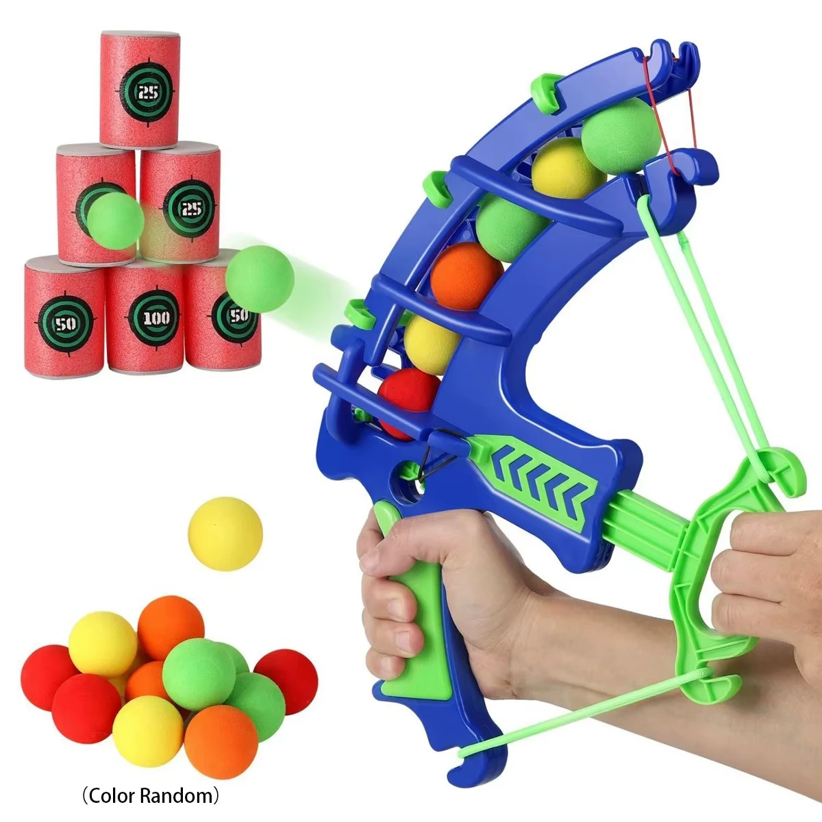 Juego de Tiro con Arco y Flecha con Bolas Adhesivas, Juguete Educativo Montessori para Disparar en Interiores y Exteriores, 1Sports
