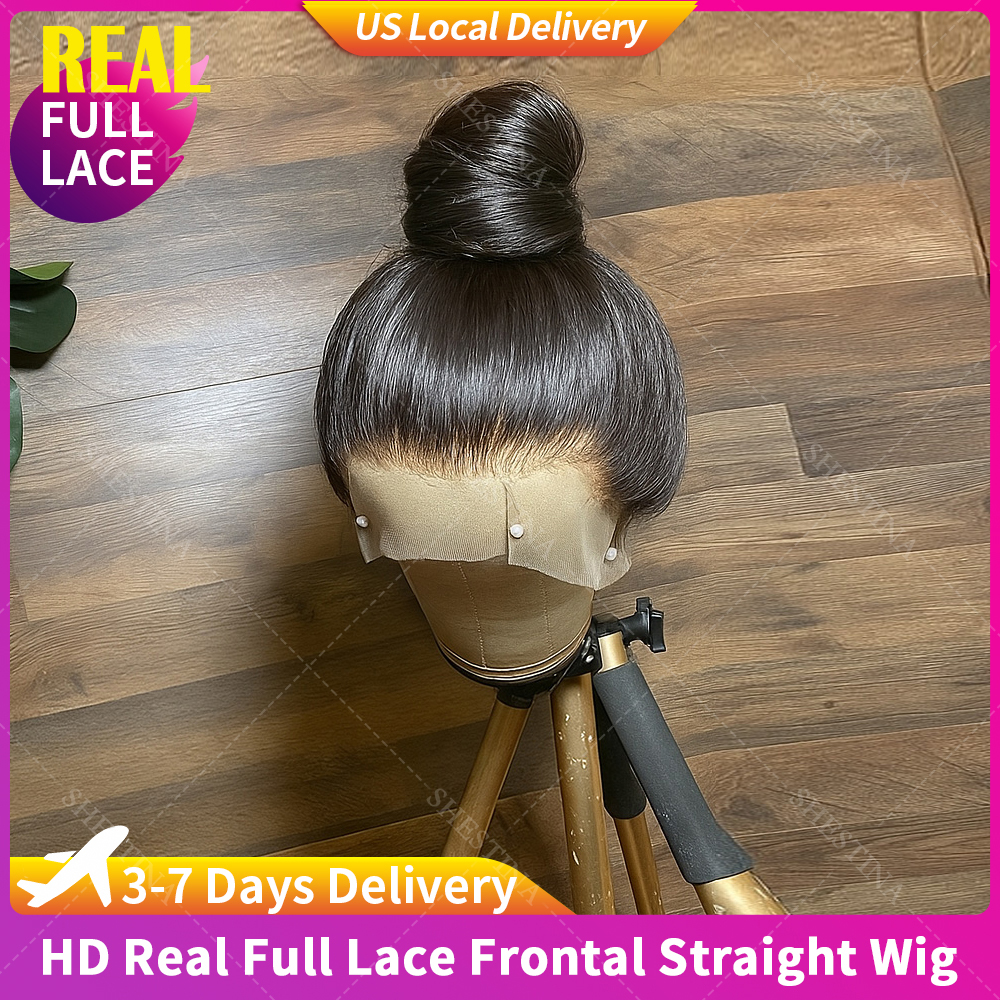 Ręcznie Robione Niewidoczne Peruki Full Lace HD z Włosów Naturalnych Wietnamskich, Proste Jak Drut, Niewidoczny Pasek, Peruki 360 Lace Front