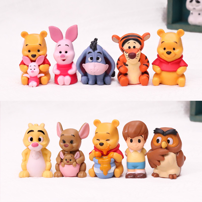10 teile/satz Cartoon Winnie The Pooh Action Figure Spielzeug Pooh Bär Tigger Eeyore Ferkel Action Figure Puppen Spielzeug Geschenke Für Kinder