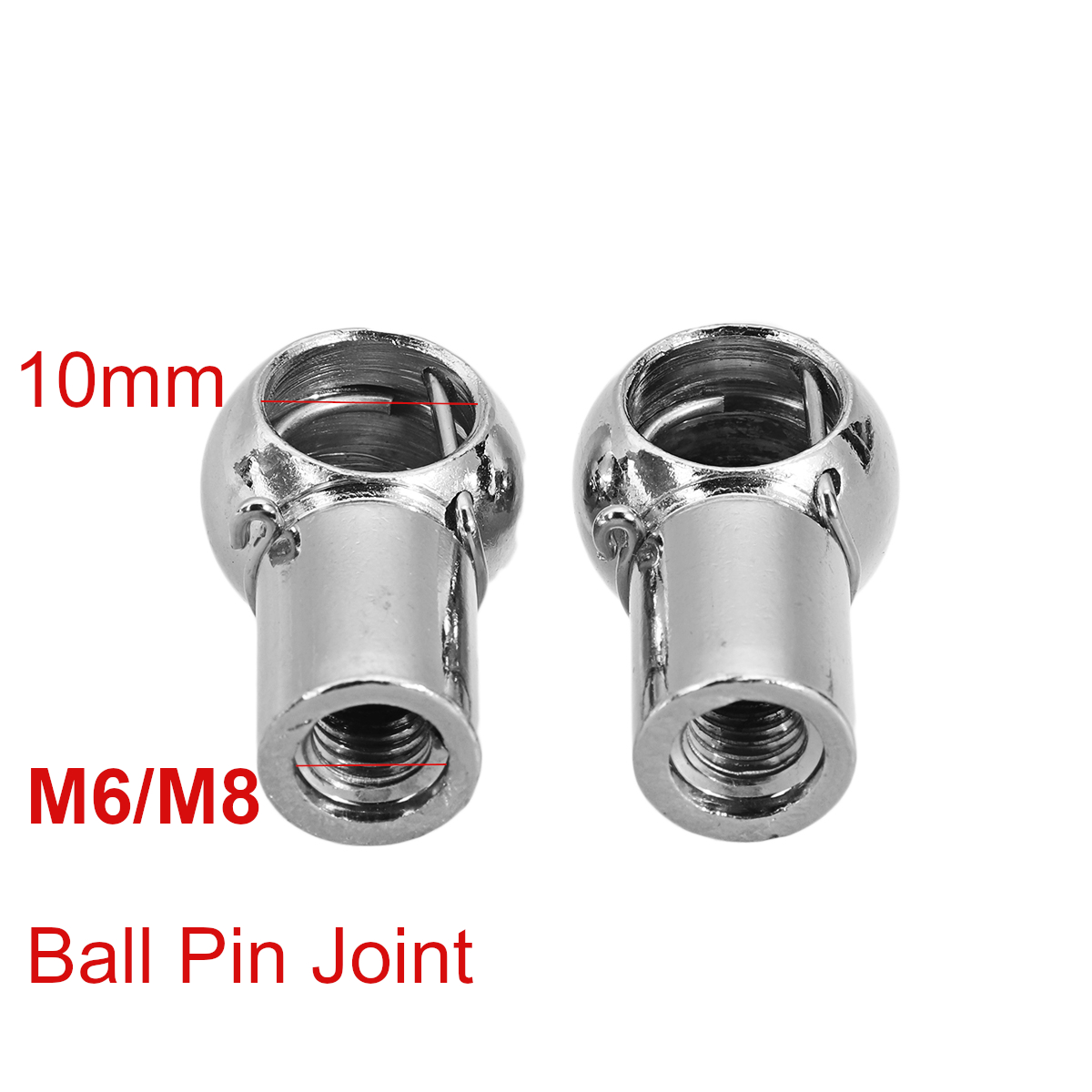 Embout de tige de jambe de force à gaz universel M6 M8, connecteur à broche à bille, support à ressort de Valve de Joint pour coffre de voiture, capot avant, coffre de maison, 2 pièces
