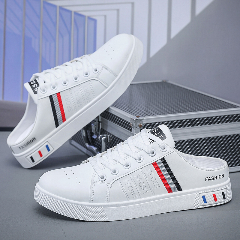 Męskie letnie klapki na co dzień 2026, wygodne, wysokiej jakości, modne płaskie sneakersy, nowe półklapki dla mężczyzn.