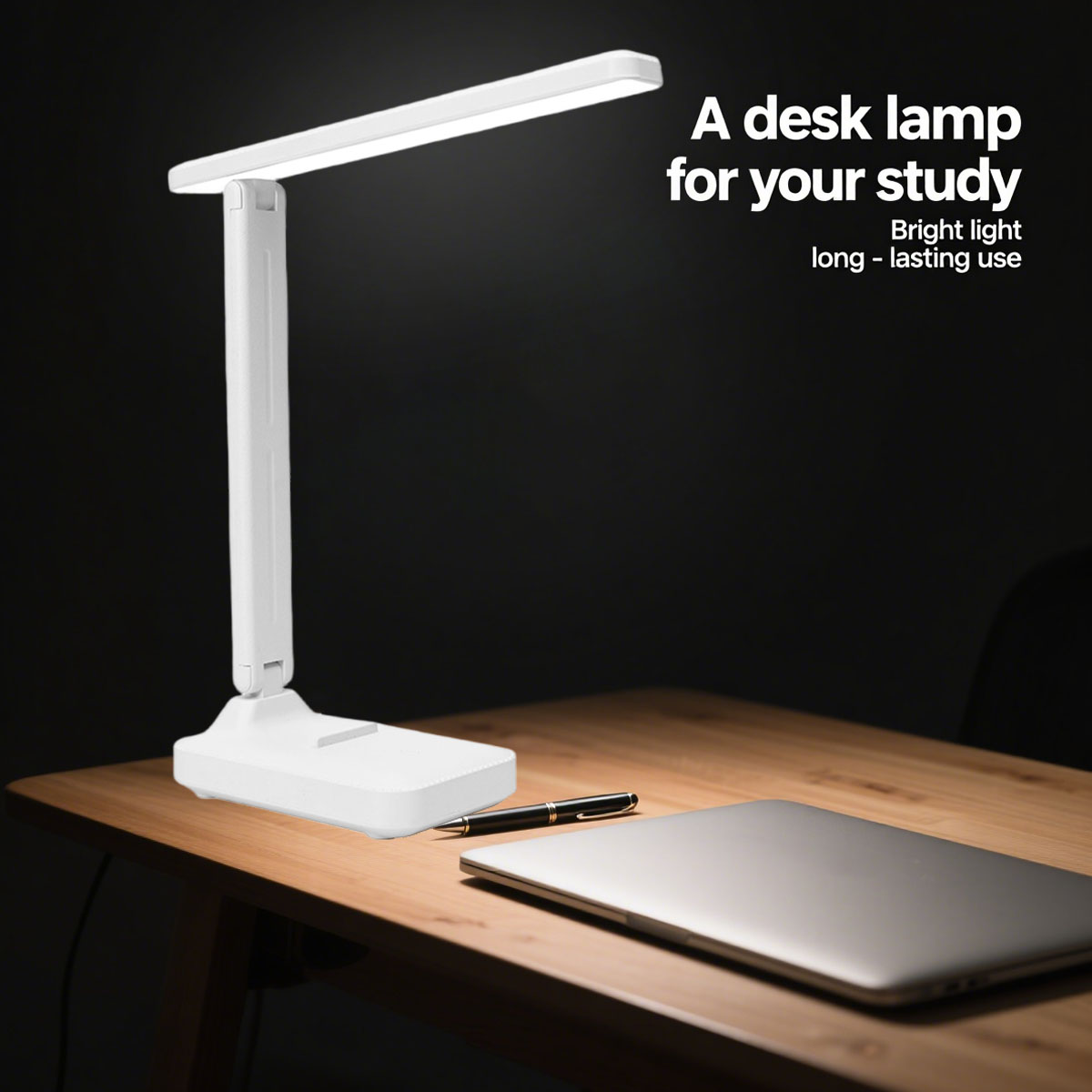 Lampe de bureau pliante LED à tête unique, veilleuse de lecture de Protection des yeux, réglable tactile, batterie rechargeable 800mAh